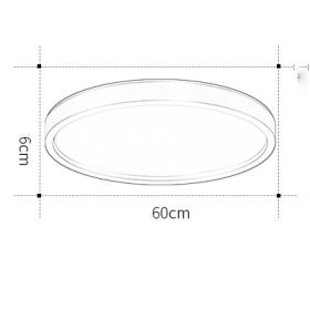 Room Master Bedroom Light Nordic Study Light Modern Simple Led Ceiling Light (Option: Diameter 60cm-White light)